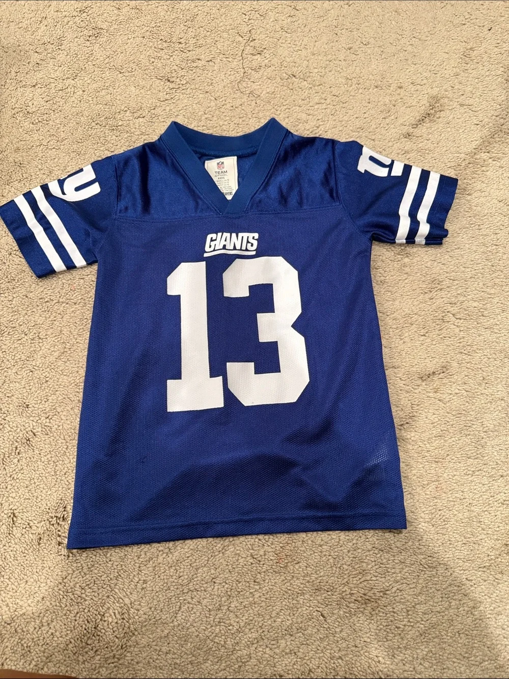 New York Giants Blue #13 Football Jersey - Kids Short Sleeve Top